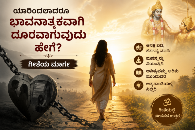 ಭಾವನಾತ್ಮಕವಾಗಿ ದೂರವಾಗುವುದು ಹೇಗೆ - ಭಗವದ್ಗೀತೆಯ ಮಾರ್ಗ