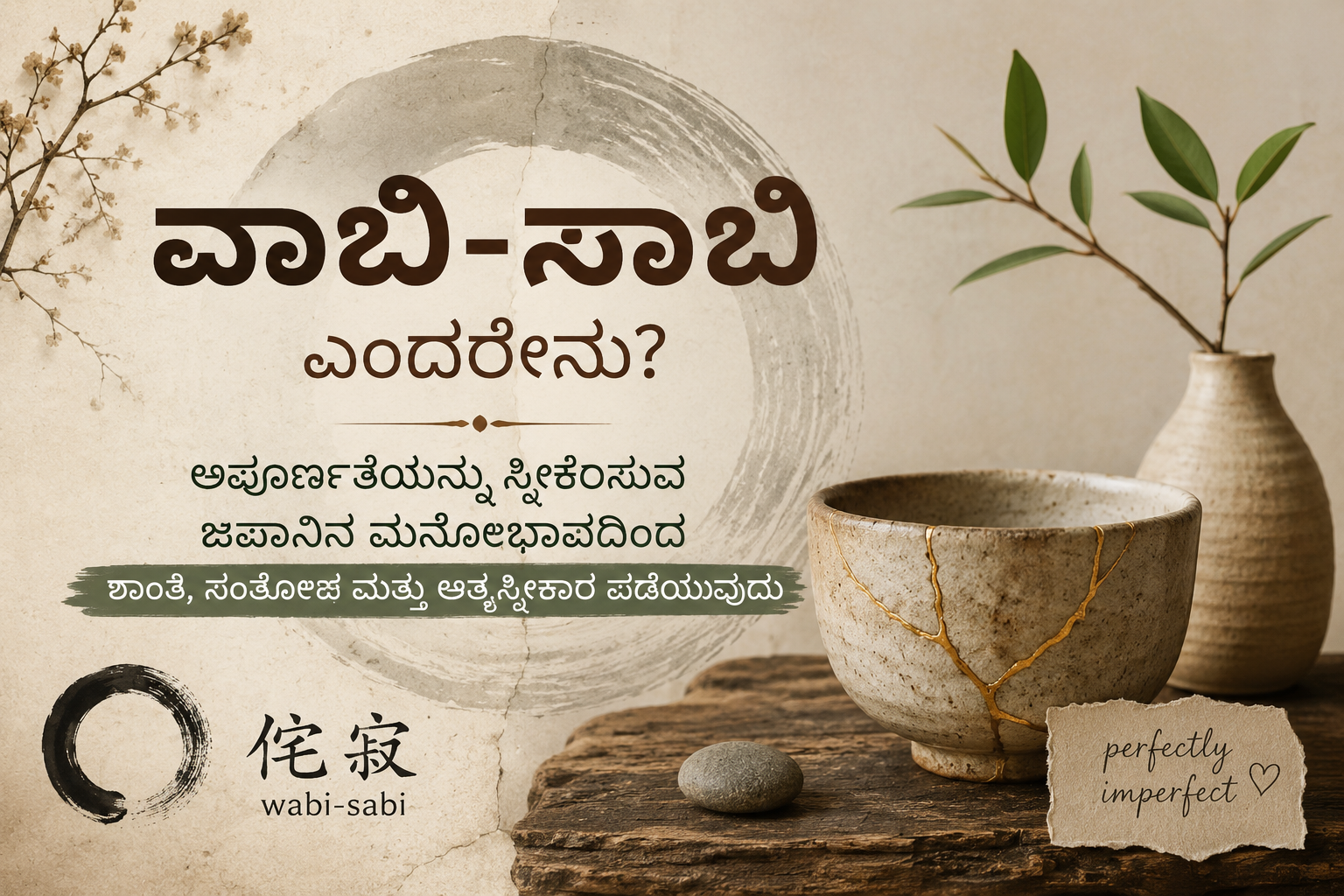 ವಾಬಿ-ಸಾಬಿ ಜಪಾನಿನ ಮನೋಭಾವ ಮತ್ತು ಅಪೂರ್ಣತೆಯ ಸೌಂದರ್ಯ