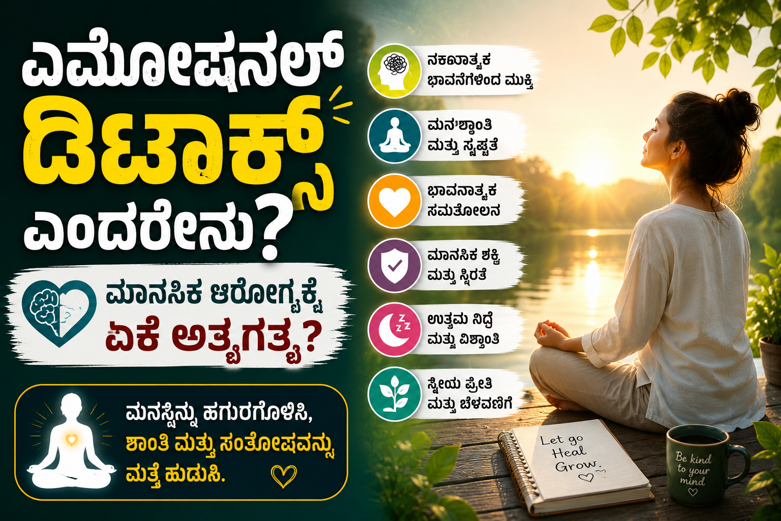 ಎಮೋಷನಲ್ ಡಿಟಾಕ್ಸ್ ಮೂಲಕ ಮಾನಸಿಕ ಆರೋಗ್ಯ ಸುಧಾರಿಸುವ ವಿಧಾನ