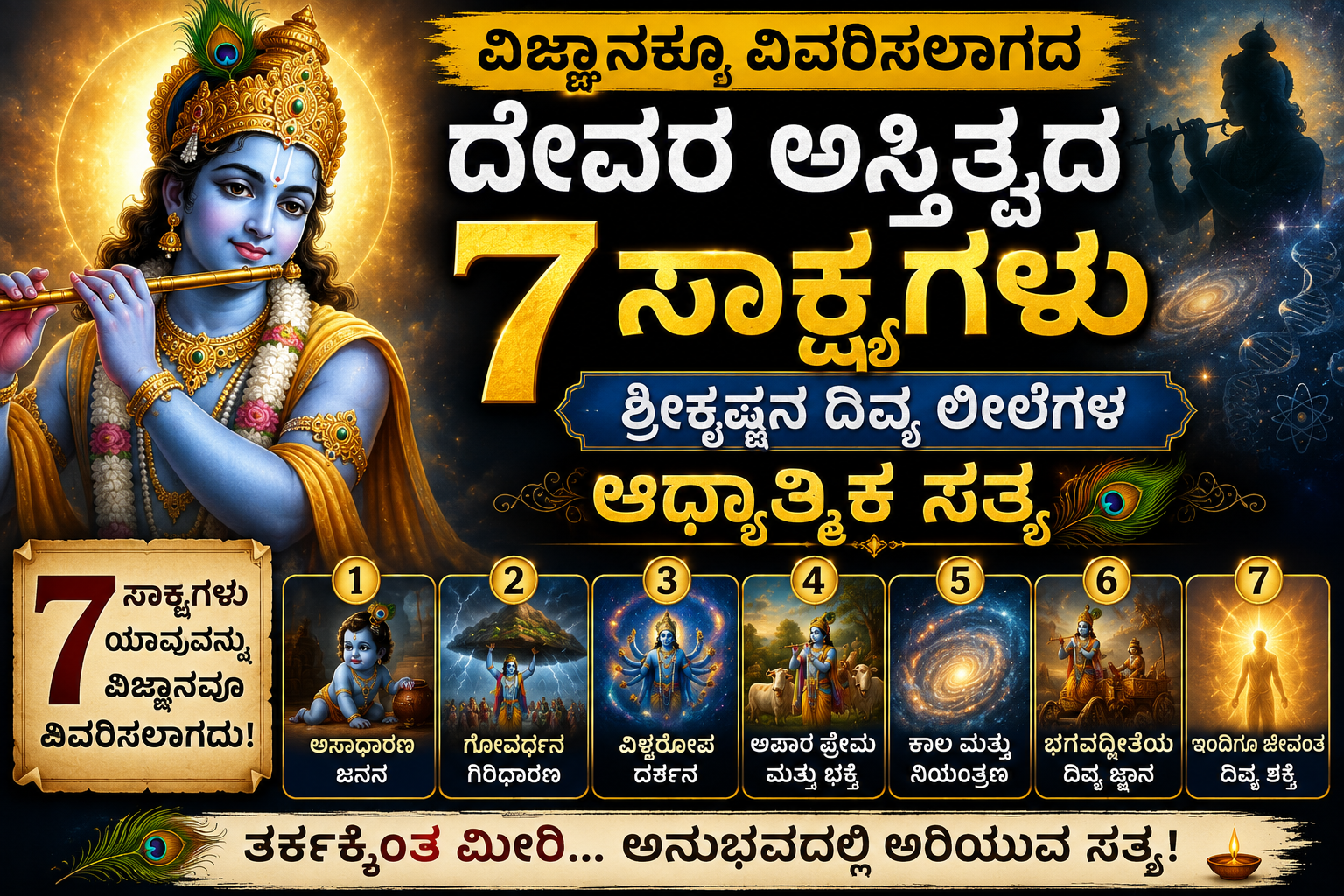 ದೇವರ ಅಸ್ತಿತ್ವದ 7 ಸಾಕ್ಷ್ಯಗಳು ಶ್ರೀಕೃಷ್ಣನ ದಿವ್ಯ ಲೀಲೆಗಳು
